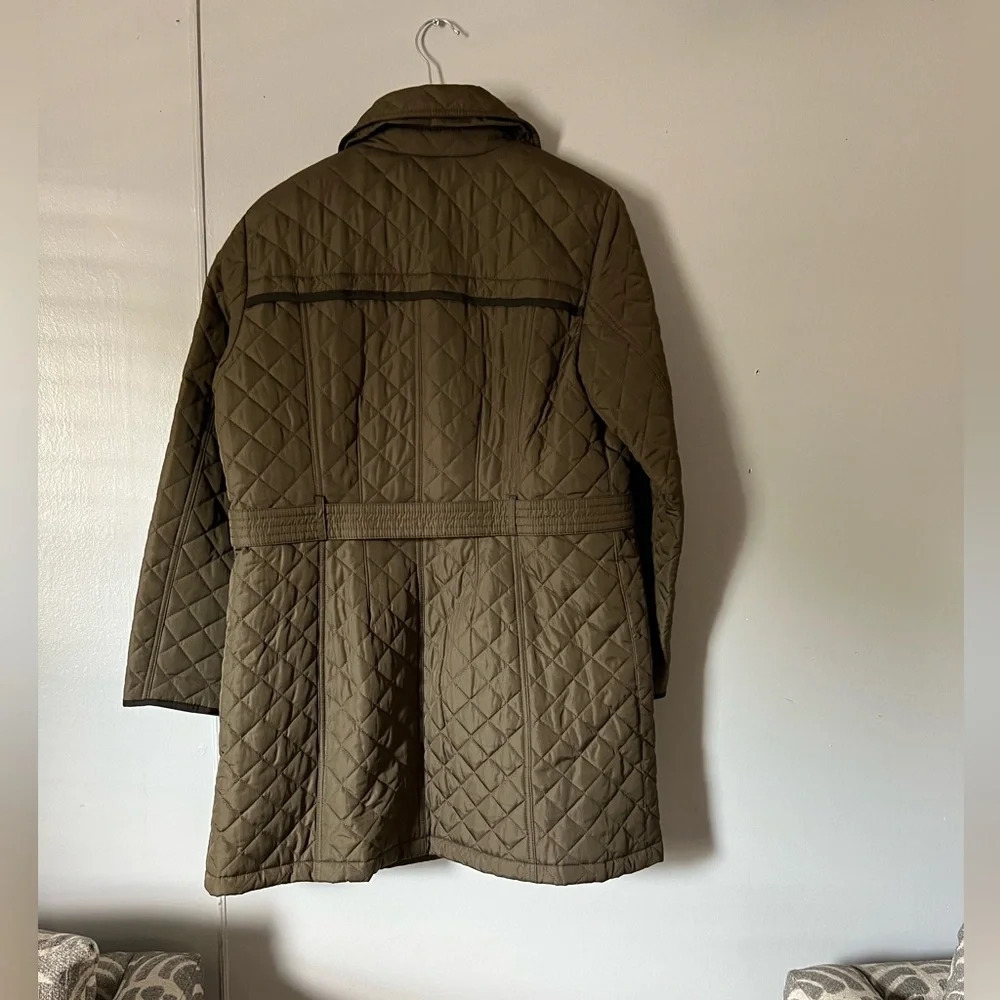 Olive Quilted Varsity Jacket - Picture 5 of 5
